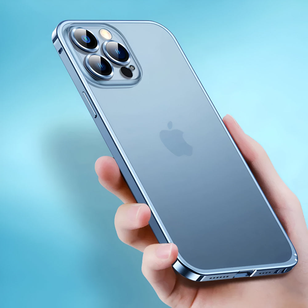 Aluminum Phone Case with Polycarbonate Back and Click Lock for iPhone | Sansoti