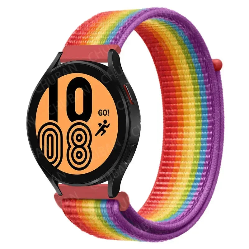 Nylon Sport Strap for Smartwatch 20mm 22mm Breathable Lightweight Loop Wristband Adjustable Training Fitness | Sansoti
