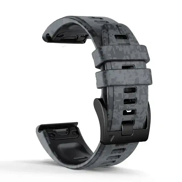 Silicone Watch Band Camouflage Print Adjustable Sporty 22mm 26mm Interchangeable Unisex Wristband | Sansoti