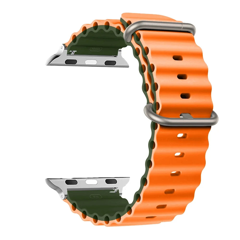 Water-Resistant Breathable Silicone Smartwatch Band Unisex Watch Band Sports Band Replacement Wristband | Sansoti