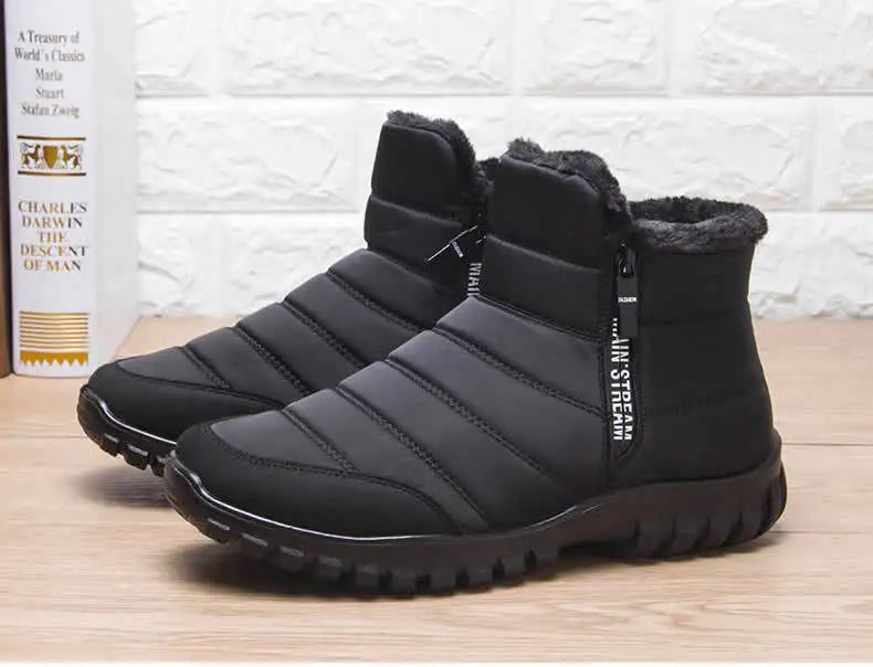 Men's winter boots with fleece lining and water-repellent upper for optimal comfort in cold seasons | Sansoti
