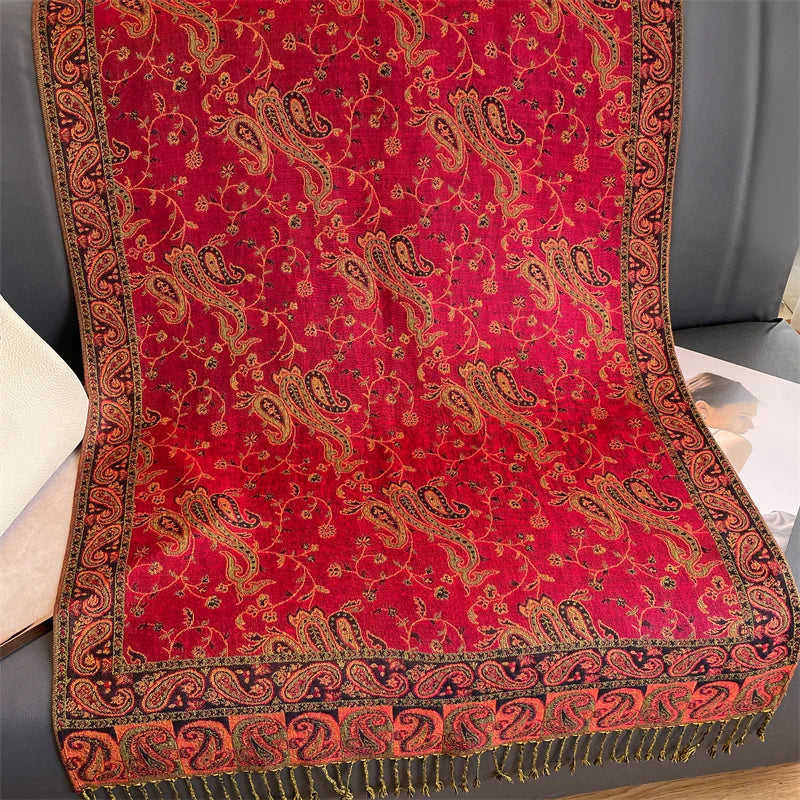 Pashmina Omslagdoek Kasjmier-look Dames 70x190cm Zachte Wintersjaal Vier Seizoenen Warm Foulard Elegante Sjaal | Sansoti