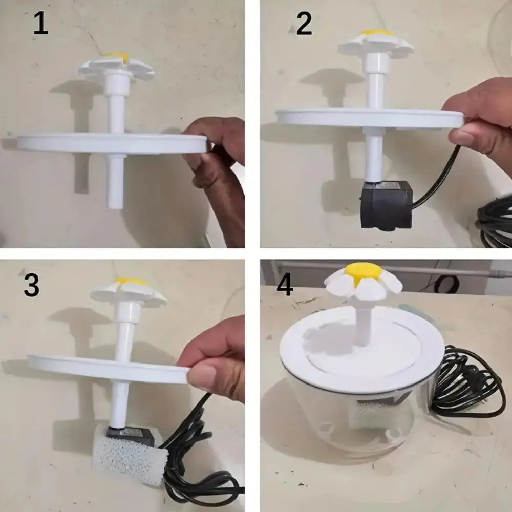 Elektrischer Katzenbrunnen 1,2L mit leiser Wasserpumpe, USB-aufladbar, mit Filter, Wassernapf für Haustiere | Sansoti