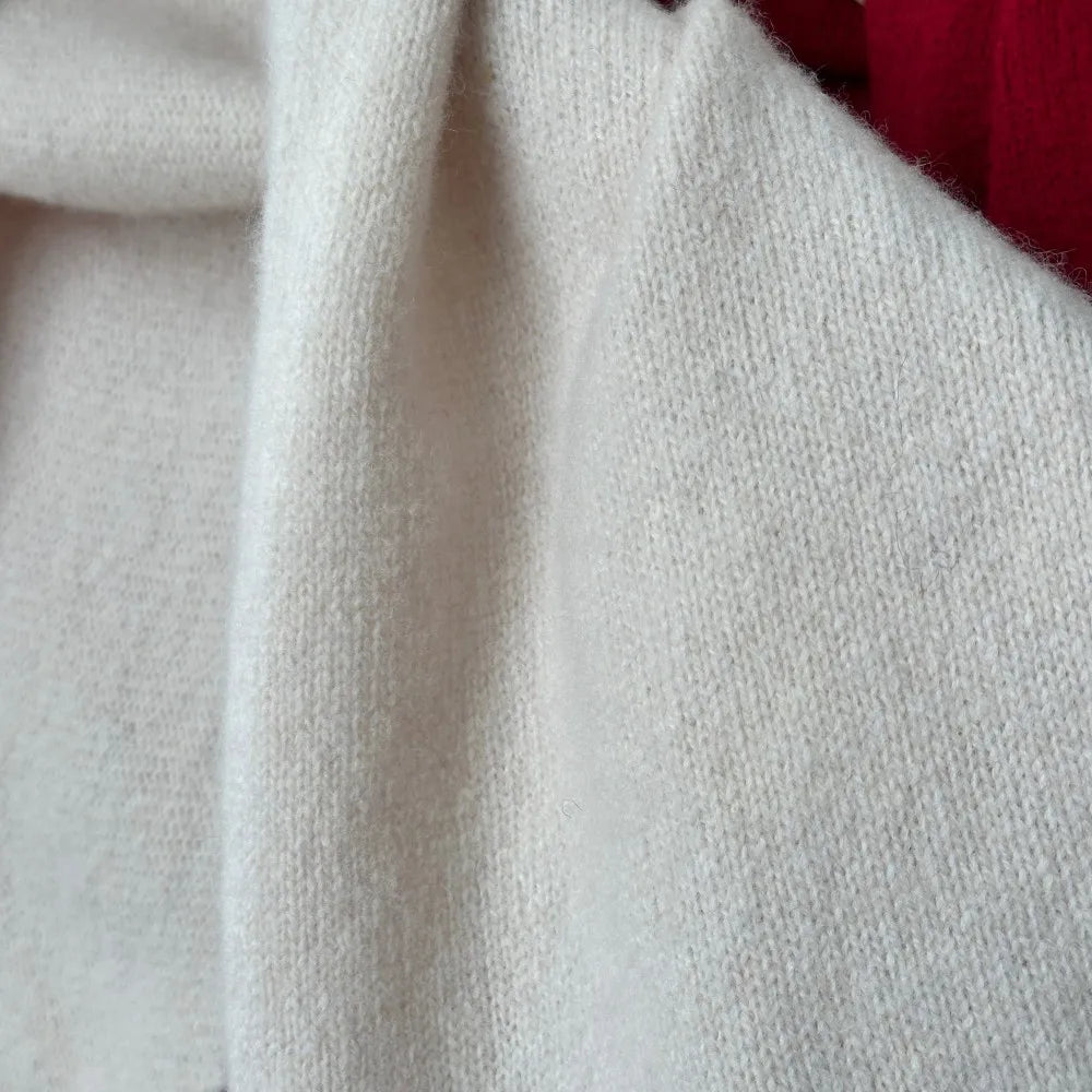 Wollen Driehoeksjaal Vrouwen Winterwarm Gebreide Omslagdoek Effen Pashmina Sjaal Hoofddoek Hals Accessoire | Sansoti