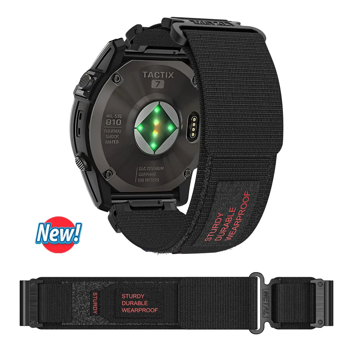 Nylon Smartwatch Band 20mm 22mm 26mm QuickFit Interchangeable Sports Band Adjustable Breathable Wristband | Sansoti