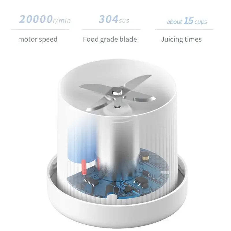 Blender électrique portable et extracteur de jus pour smoothies, jus et shakes en déplacement | Sansoti