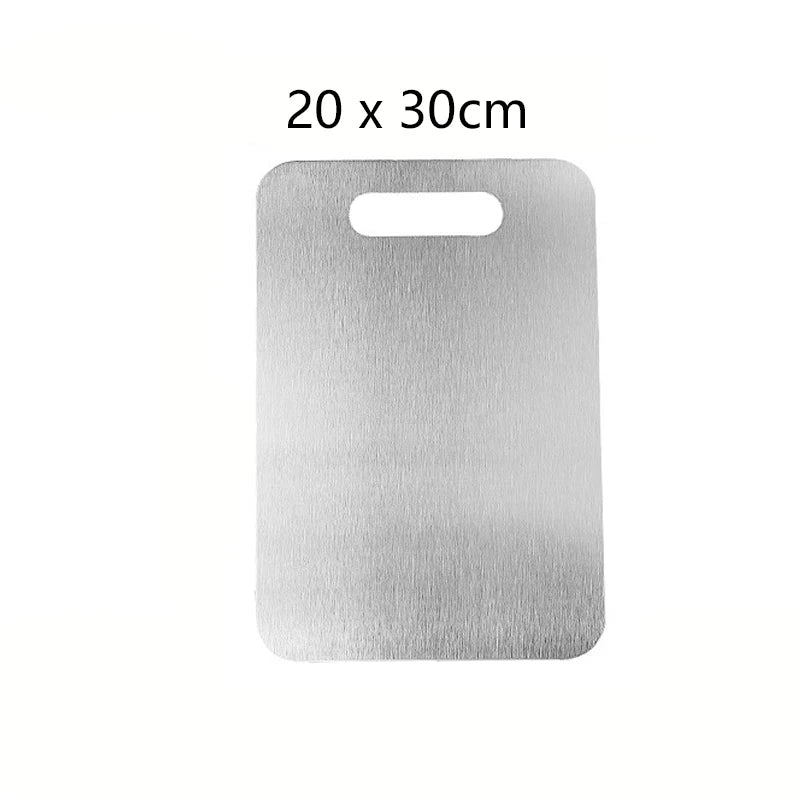 Stainless Steel Cutting Board, Double-Sided, Food-Safe 316 Steel, Hygienic, for Slicing Fruit, Meat, and Vegetables | Sansoti