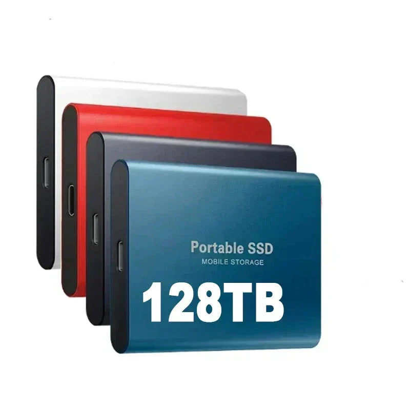 External SSD MacBook USB-C 3.1 Compact Plug and Play Black Blue Red Windows macOS Android | Sansoti