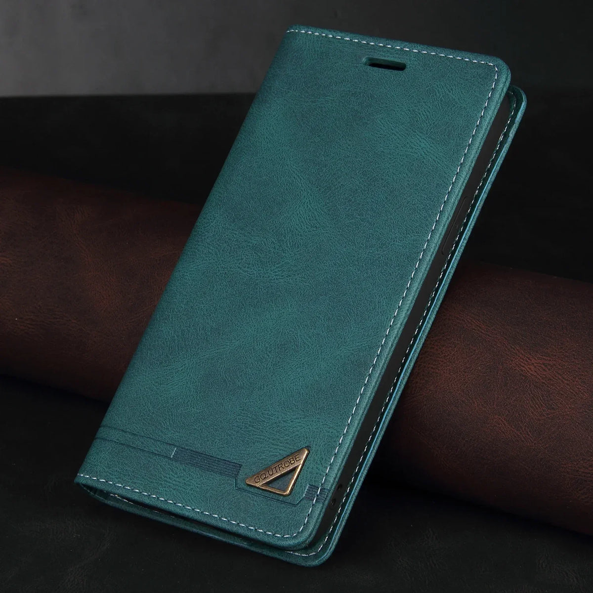 Leren Portemonnee Telefoonhoes met Magnetische Sluiting en Kaarthouder voor Galaxy A- en S-serie Smartphones | Sansoti
