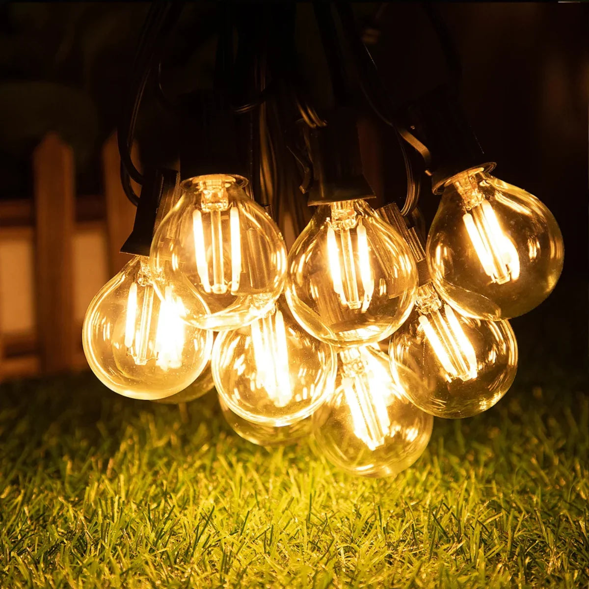 Rechargeable Solar String Lights 9-15m Ambient Lighting Garden Patio Party Lights Warm White LED Outdoor Lamps | Sansoti
