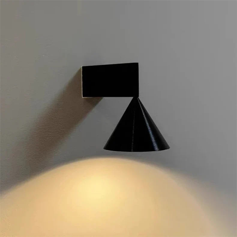 Metal Wall Light LED 7W Warm White Light Bedroom Living Room Hallway Chrome Black Modern Design Lighting | Sansoti