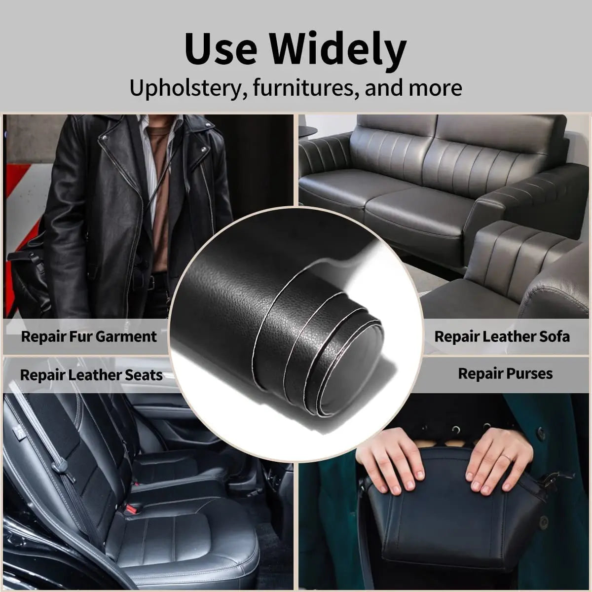 Selbstklebende Reparaturaufkleber für Leder-Möbel und Accessoires | Sansoti