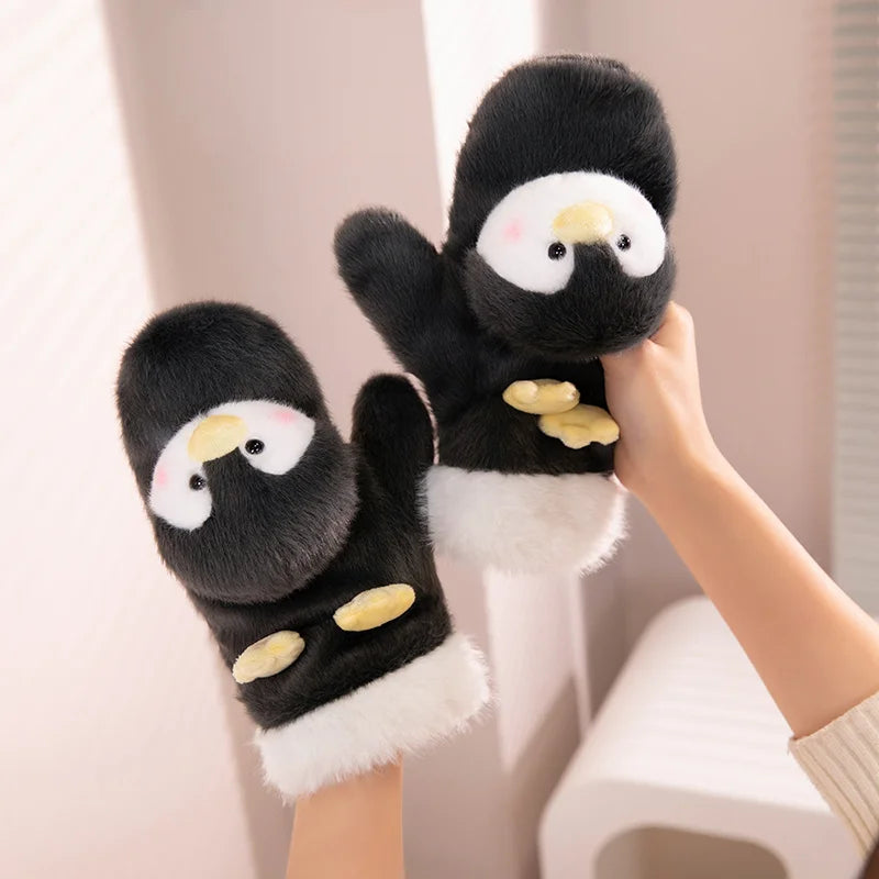 Plush Animal Gloves Unisex Soft Winter Gloves for Children and Adults Warm Comfort | Sansoti