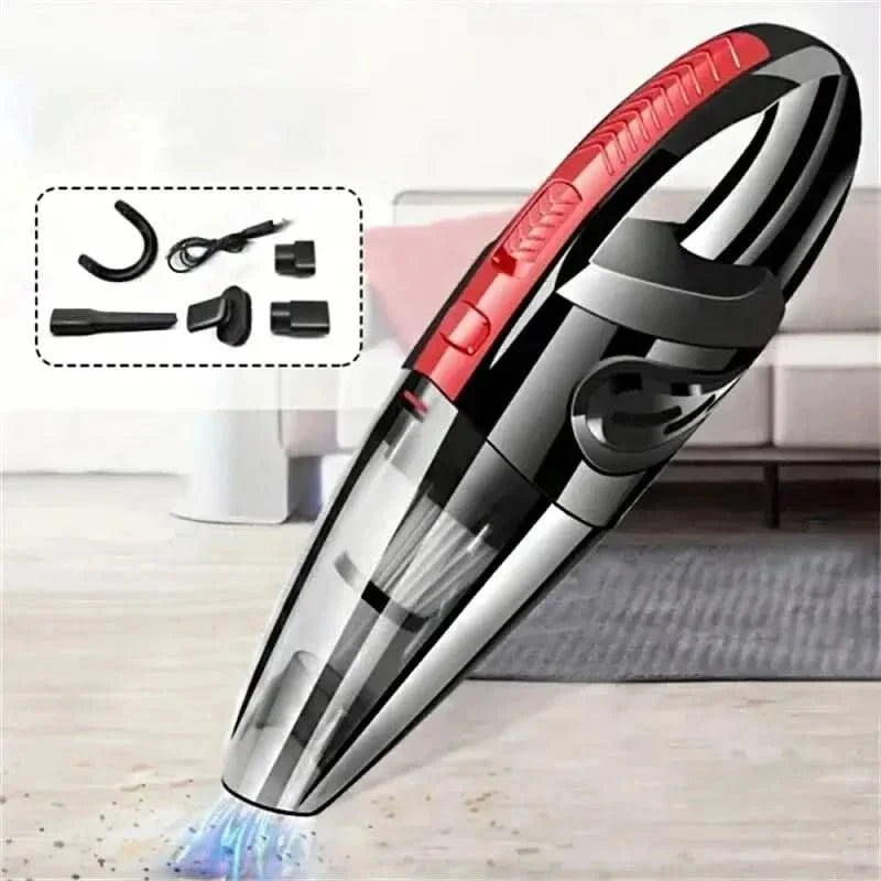 Wireless Crumb Vacuum Car Vacuum Cleaner 120W Suction Power Handheld Vacuum with Attachments for Wet and Dry Use Compact Rechargeable Design | Sansoti
