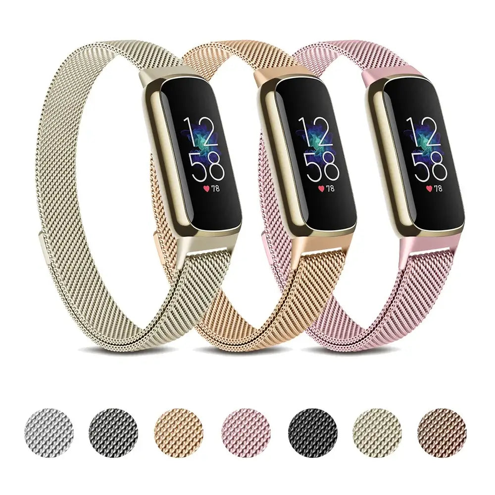 Magnetic Smartwatch Band Stainless Steel Mesh Adjustable Watch Strap Wristband for Fitness Tracker Sports Watch | Sansoti
