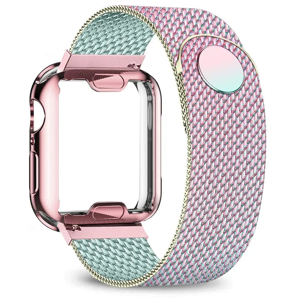 Metal Smartwatch Band Stainless Steel Mesh Adjustable Universal Watch Band 38-49mm Silver Wristband | Sansoti