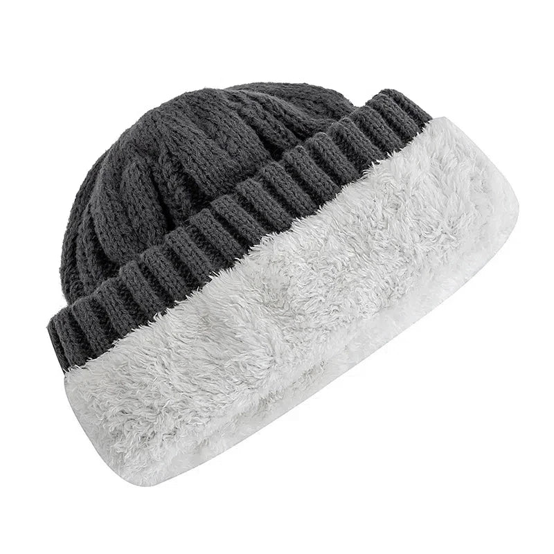 Gestrickte Wintermütze Unisex weiche Acryl-Beanie mit Sternmuster warme Kopfbedeckung 56-60cm Casual Outdoor | Sansoti