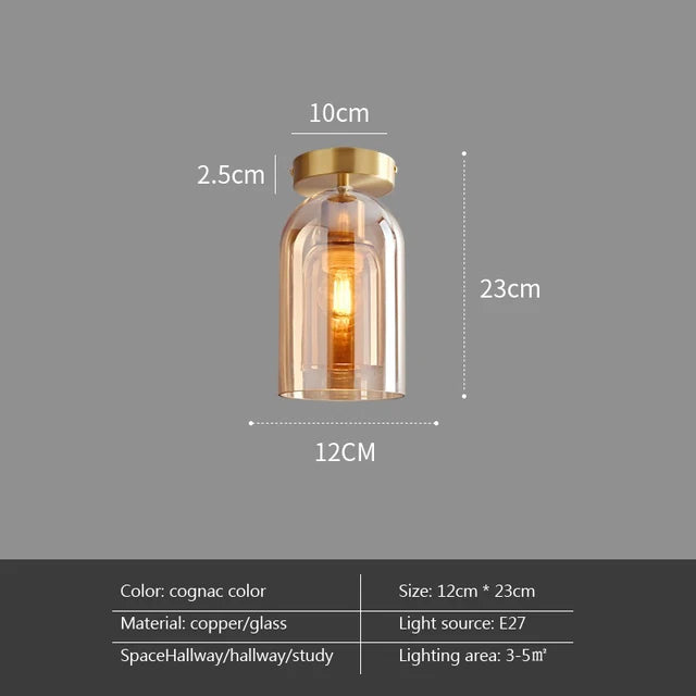 Moderne LED-Deckenlampe aus Glas – Design-Deckenleuchte mit E27-Fassung für Wohnzimmer, Schlafzimmer und Küche | Sansoti