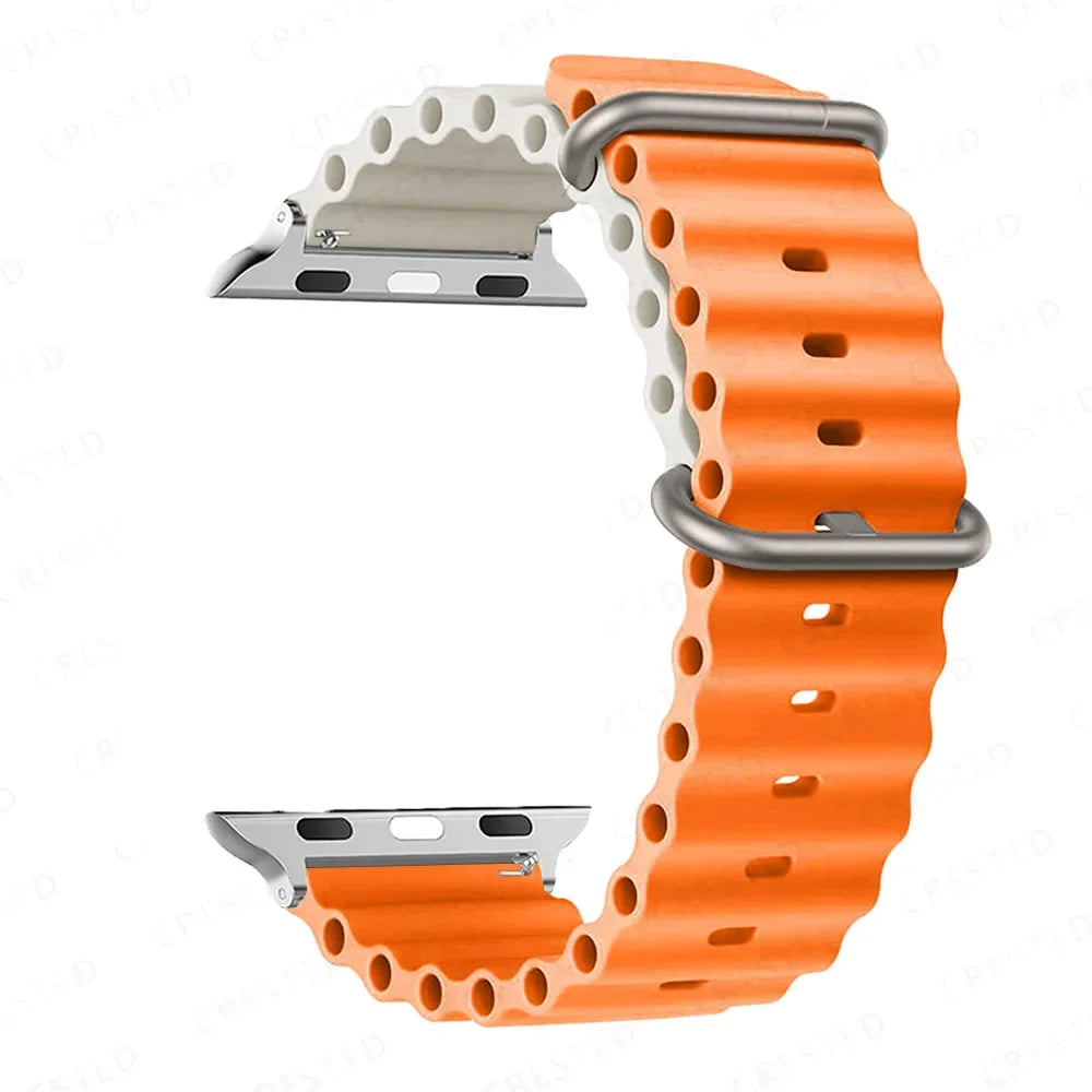 Water-Resistant Breathable Silicone Smartwatch Band Unisex Watch Band Sports Band Replacement Wristband | Sansoti
