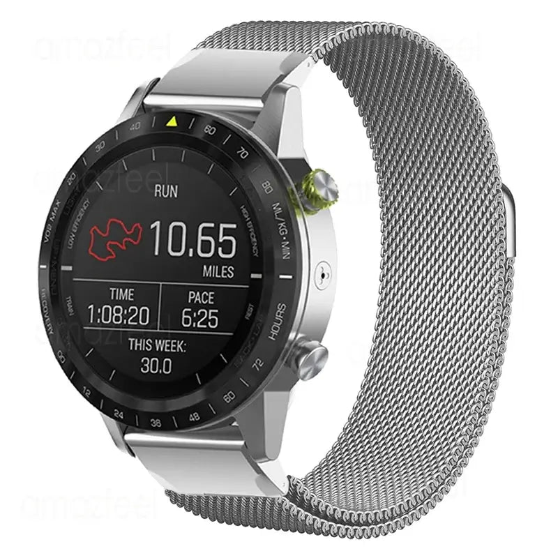 Magnetic Stainless Steel Smartwatch Band with Quick Release Adjustable Universal for Everyday Comfort | Sansoti