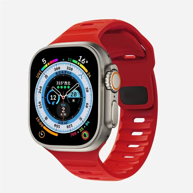 Soft-Fit Adjustable Waterproof Silicone Smartwatch Band Sport Casual Daily Use Watch Strap | Sansoti