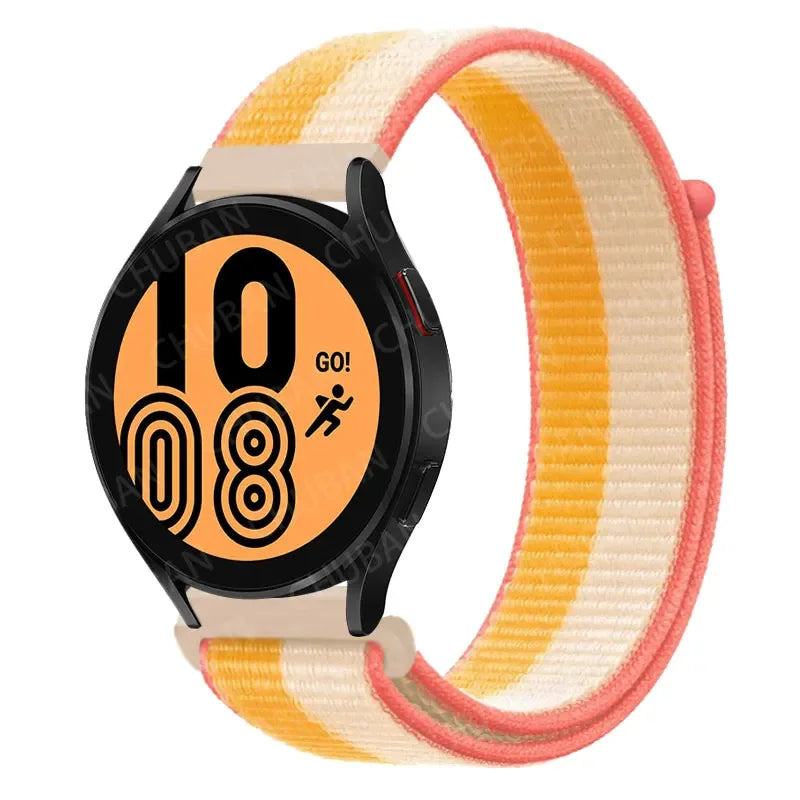 Nylon Sport Strap for Smartwatch 20mm 22mm Breathable Lightweight Loop Wristband Adjustable Training Fitness | Sansoti
