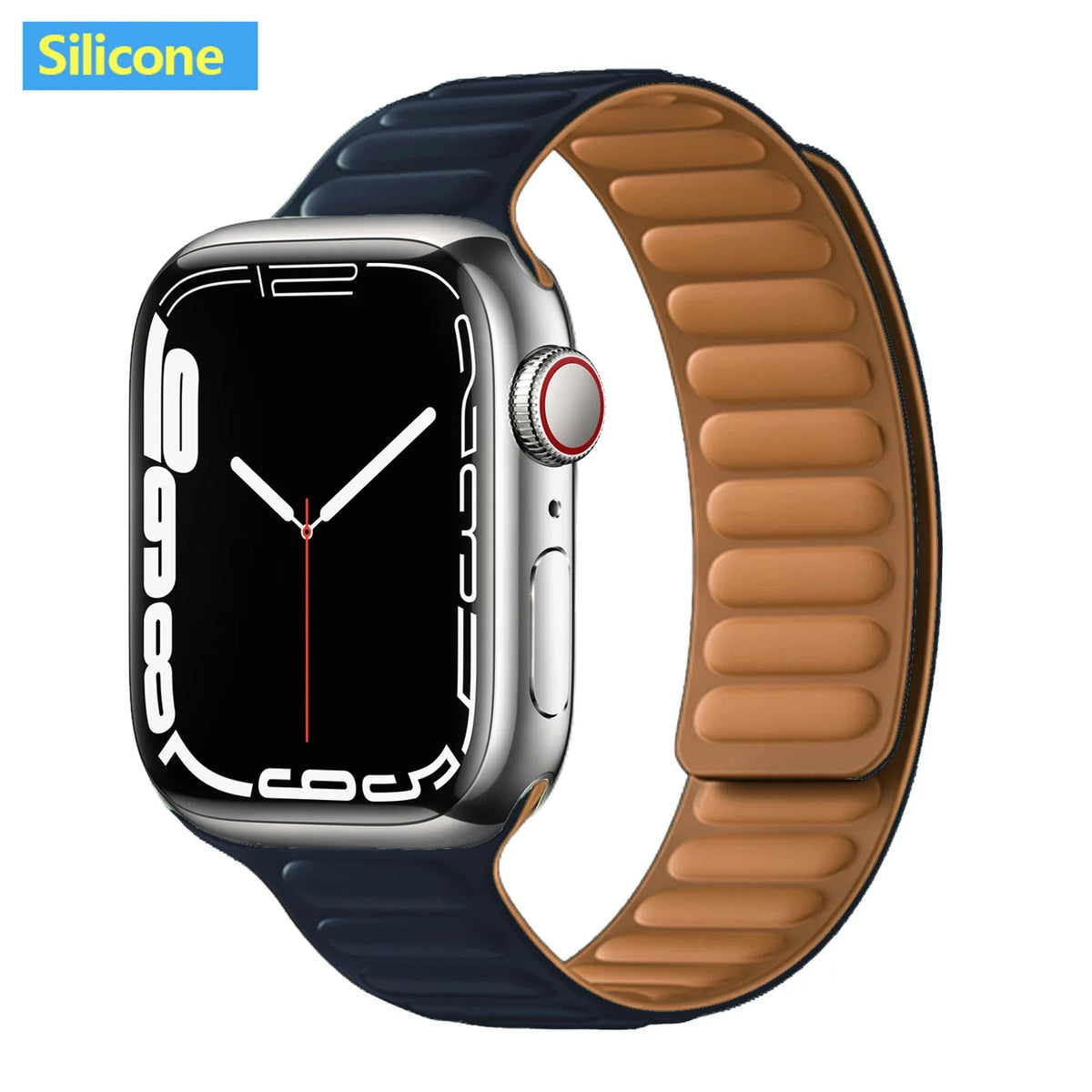 Leather Watch Band with Magnetic Closure 38-49mm Adjustable Smartwatch Accessory Wristband Stylish | Sansoti