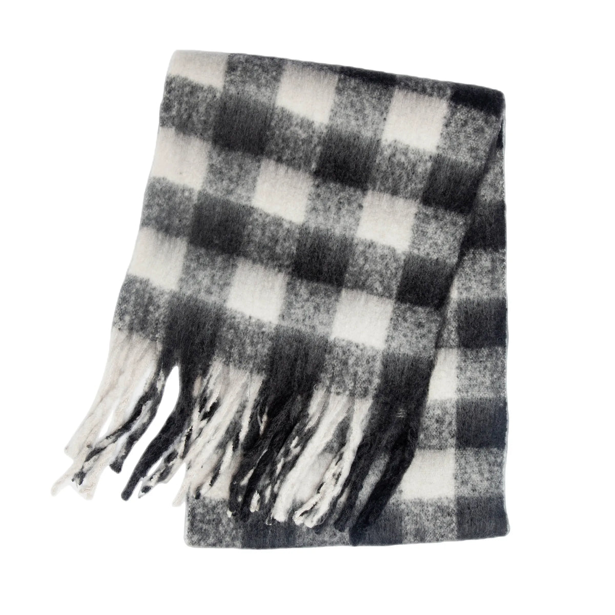 Luxuriöser Kaschmirschal mit Karomuster Winteraccessoire Halstuch für Damen 38x230cm Trendig Warm Elegant Stilvoll | Sansoti