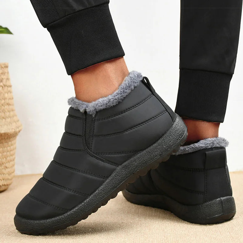 Bottes d’hiver imperméables pour homme, doublées, à enfiler, bottes de neige chaudes, chaussures hautement isolantes pour l’hiver | Sansoti