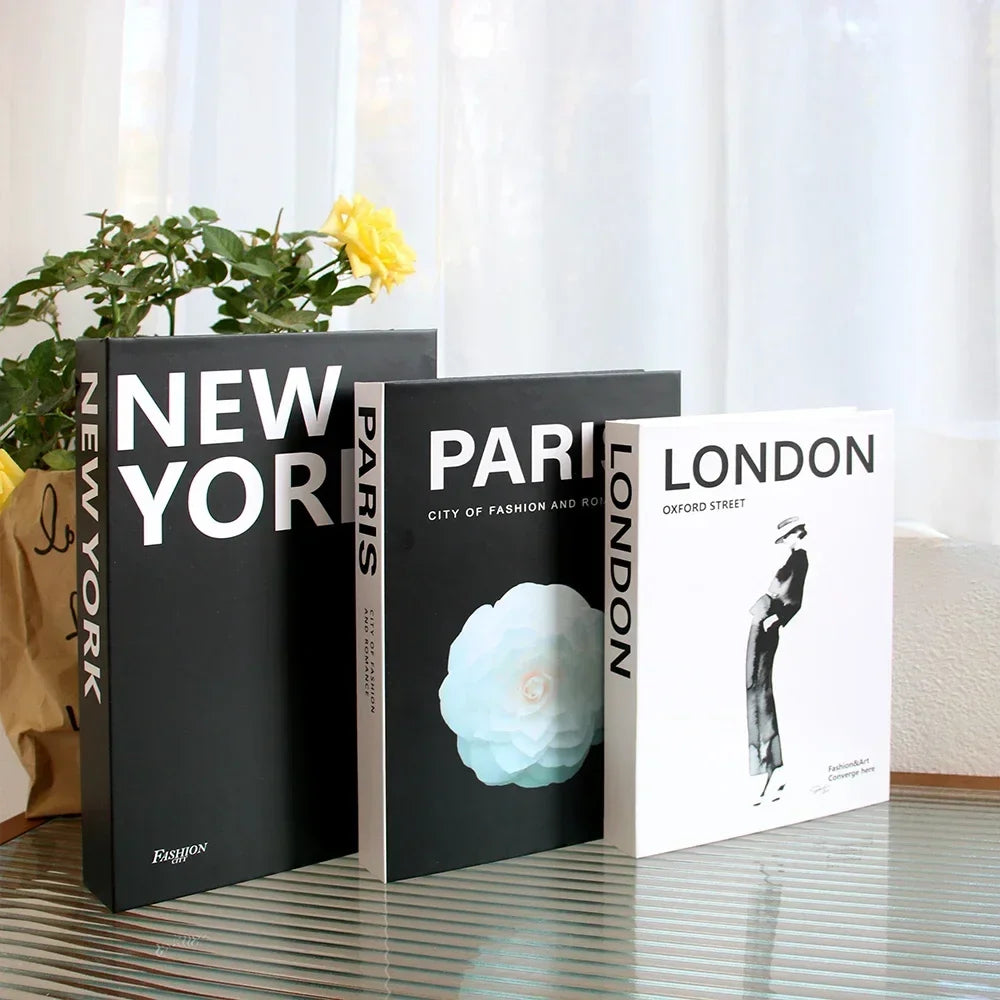 Couchtisch Dekoration Bücher Set 3 Stück Klappbares Design Kaffeetisch Styling | Sansoti