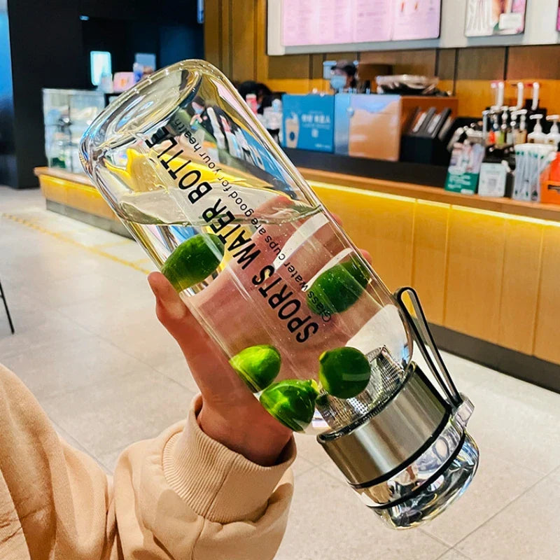 Große Wasserkanne 2 Liter transparent – praktische Trinkflasche für Milch, Saft & Wasser | Sansoti