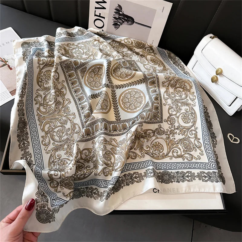 Vierkante Sjaal 70x70 cm Polyester Multifunctioneel Haarband Nekdoek Dames Vier Seizoenen Decoratief | Sansoti
