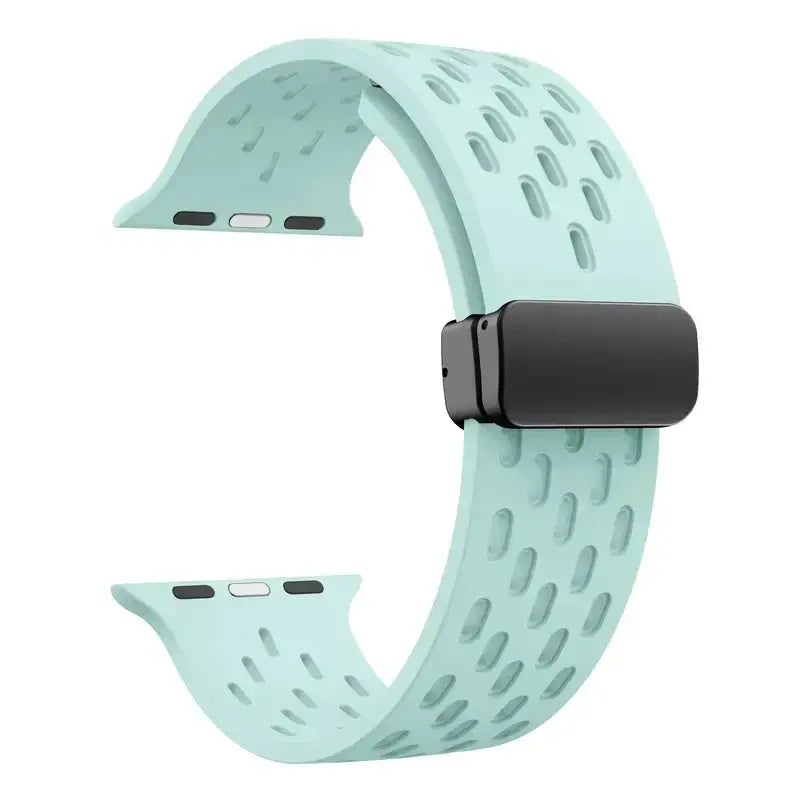 Breathable Magnetic Silicone Smartwatch Band 38-49mm Adjustable Wristband for Sports Active Daily Use | Sansoti