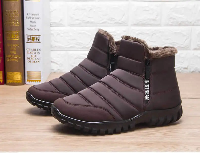 Men's winter boots with fleece lining and water-repellent upper for optimal comfort in cold seasons | Sansoti