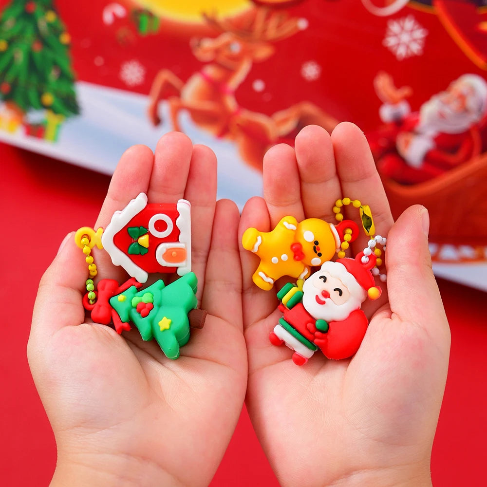 Kerstschattenjaagset 24 Verrassingen PVC Cadeau Opbergdoos 25x17cm Feestelijke Kerstversieringen Adventskalender | Sansoti