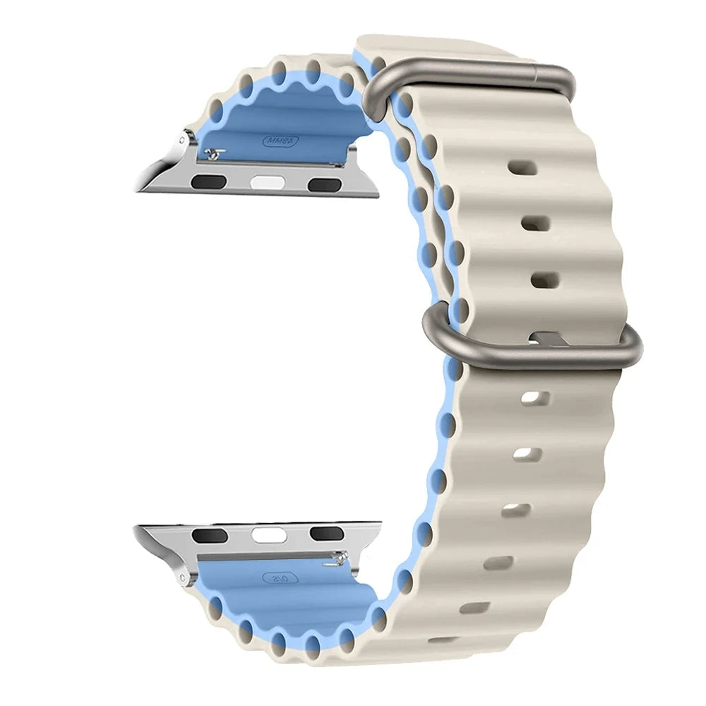 Water-Resistant Breathable Silicone Smartwatch Band Unisex Watch Band Sports Band Replacement Wristband | Sansoti