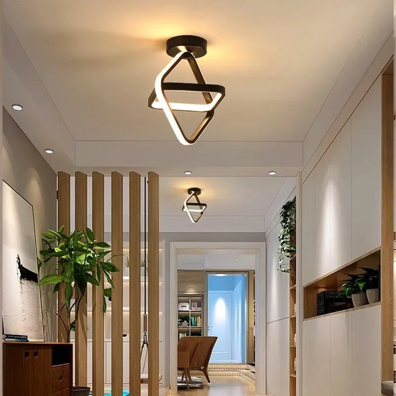 LED-Deckenleuchte mit Doppelringen Modernes Design Flur Büro Balkon Beleuchtung Kreativ | Sansoti