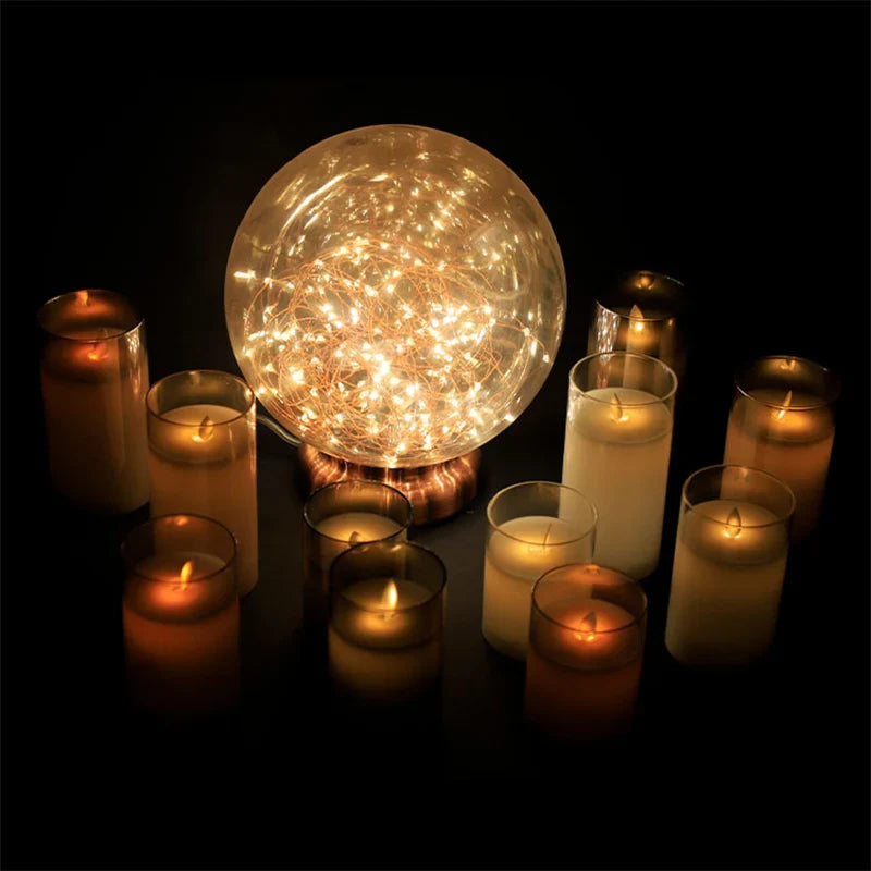 LED Candle Set of 3 Pieces Flameless Candles with Timer and Remote Control Realistic Flicker | Sansoti