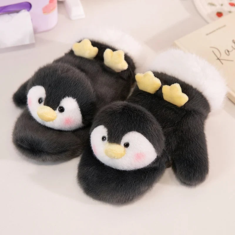 Plush Animal Gloves Unisex Soft Winter Gloves for Children and Adults Warm Comfort | Sansoti