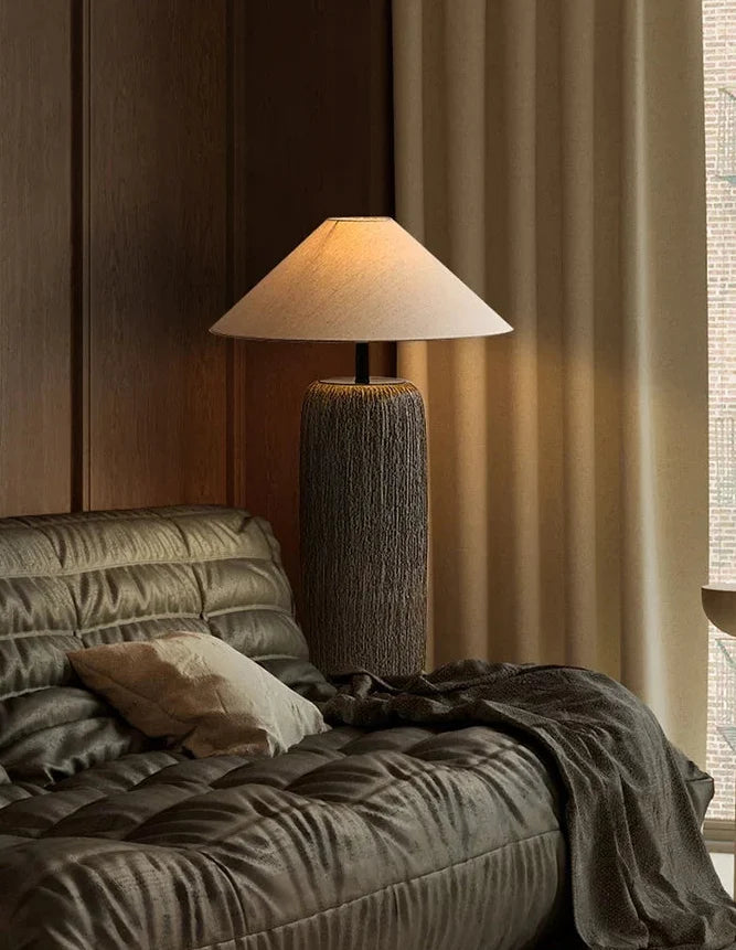 Japanese Ceramic Floor Lamp Rustic Style 40-110 cm Living Room Corner Lighting Warm Ambient Light Standing Lamp | Sansoti