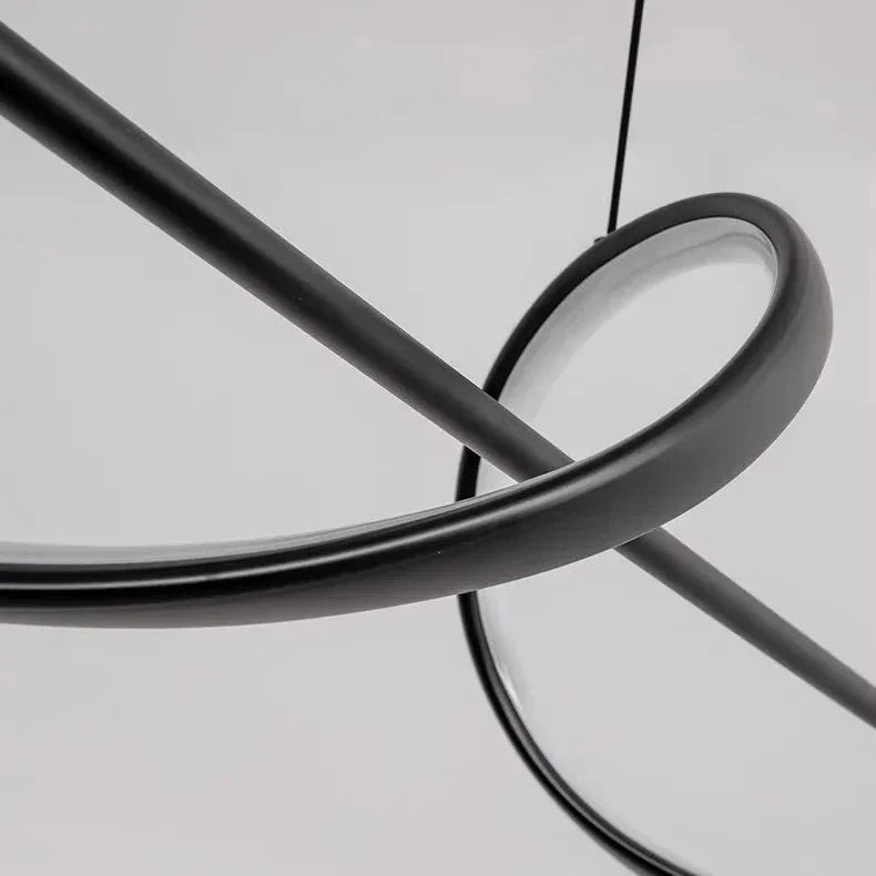 Spiral-LED-Kronleuchter aus Aluminium 120 cm Dimmbar Warmweiß Kaltweiß Modernes Design Hängelampe | Sansoti