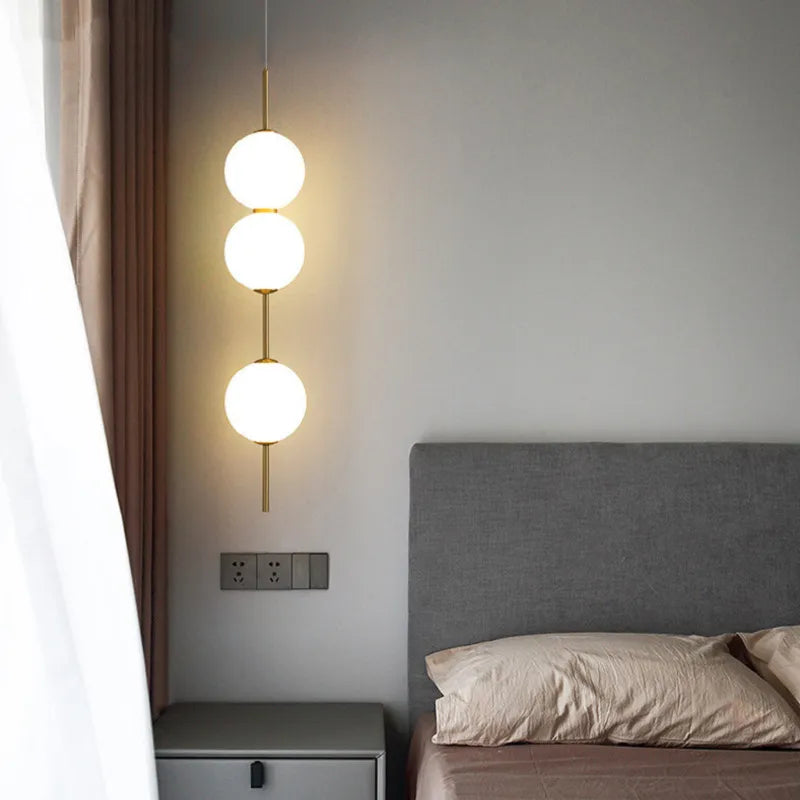 Moderne Glas-Hängeleuchte mit 1, 2, 3 oder 4 Lichtpunkten – Zeitgenössisches Design für Schlafzimmer, Esszimmer, Wohnzimmer | Sansoti