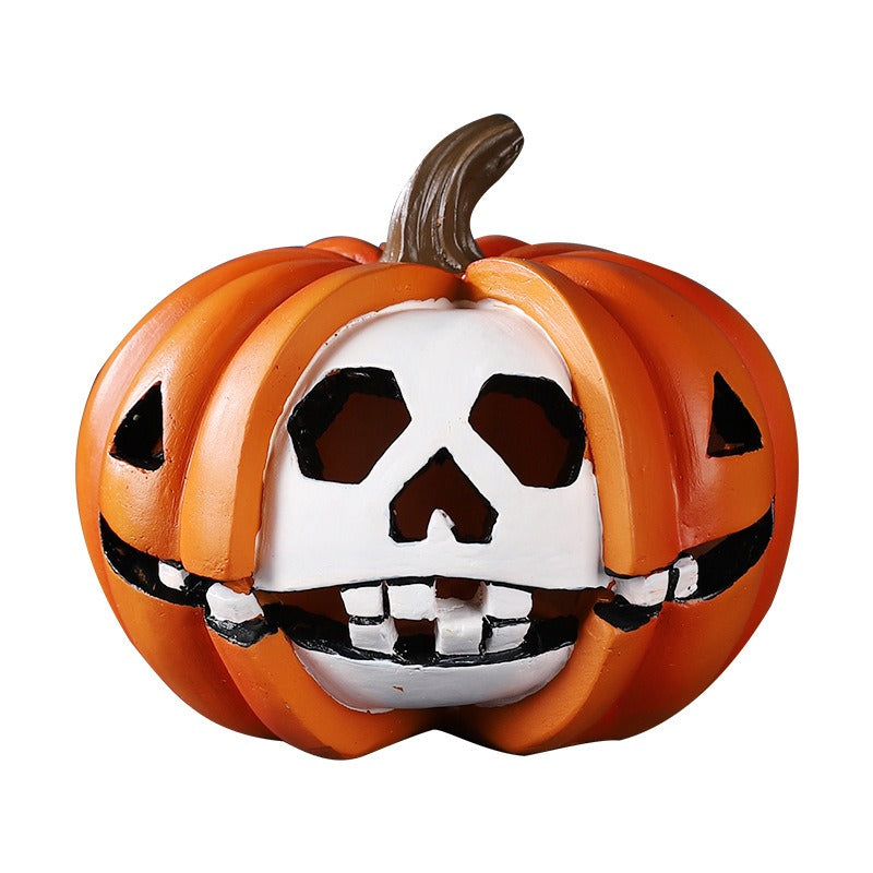 Hars Pompoen Schedel Decoratie Halloween Desktop Ornament Griezelige Sfeer Interieur Accessoire Gotisch | Sansoti