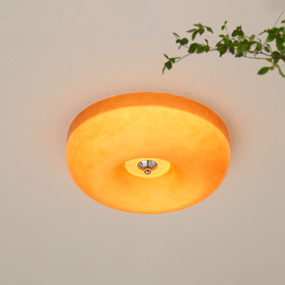 Plafonnier en verre crème à intensité variable, éclairage LED, design scandinave moderne, chambre et salon | Sansoti