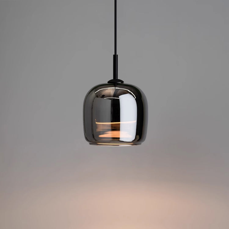 Pendant Lamp Black Glass Scandinavian Nordic LED E27 16cm Pendant Lamp Kitchen Living Room Luxury | Sansoti