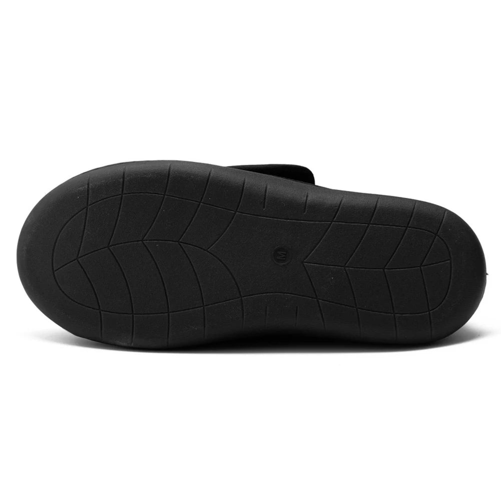 Verstellbare Gesundheitsschuhe mit Klettverschluss und schwarzem Mesh zur Unterstützung der Fußsohle, medizinisch, unisex | Sansoti