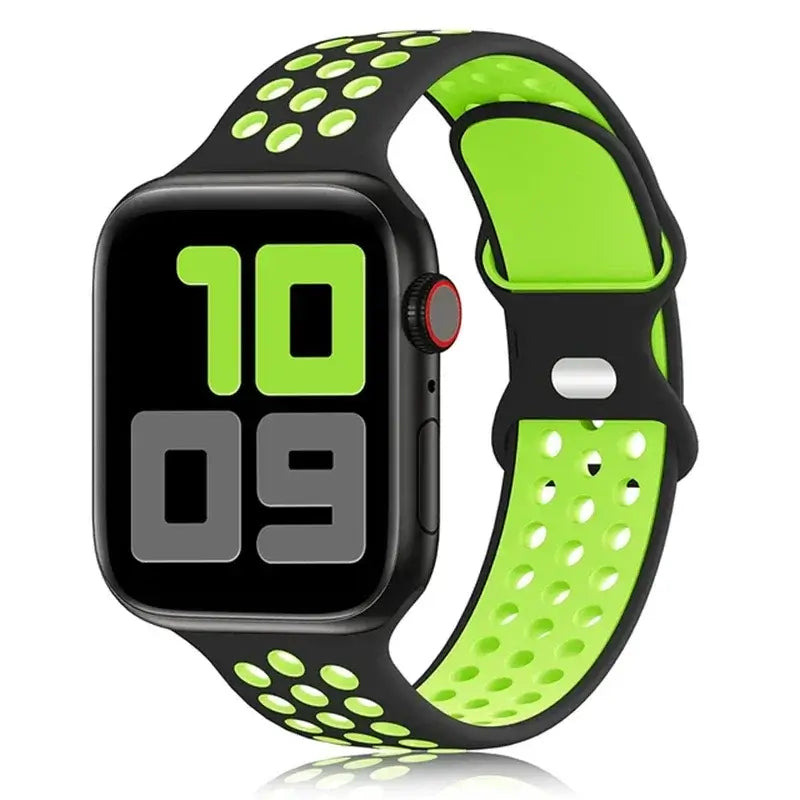 Silikonowy pasek do smartwatcha – oddychający pasek sportowy w dwóch kolorach do zegarków 38mm–49mm, unisex | Sansoti