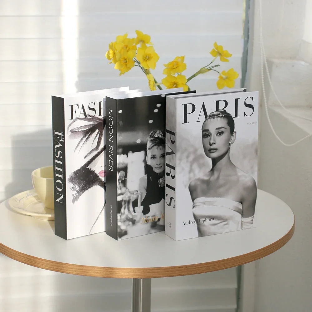 Couchtisch Dekoration Bücher Set 3 Stück Klappbares Design Kaffeetisch Styling | Sansoti