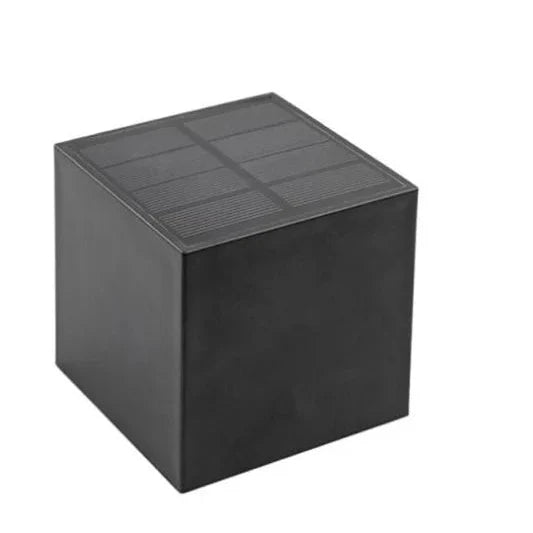 Square Solar Wall Light ABS 8x8cm Warm White LED Outdoor Lighting Garden Path Terrace IP65 Rechargeable Waterproof | Sansoti