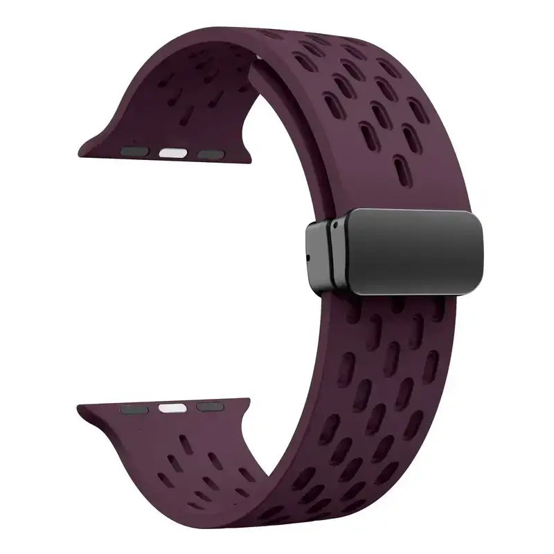 Breathable Magnetic Silicone Smartwatch Band 38-49mm Adjustable Wristband for Sports Active Daily Use | Sansoti